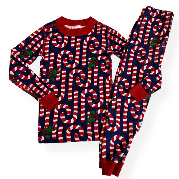 Hanna Andersson Other - Hanna Andersson Candy Cane Long John Pajama Set 100cm 4
